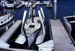 Amarrado en un pantalán